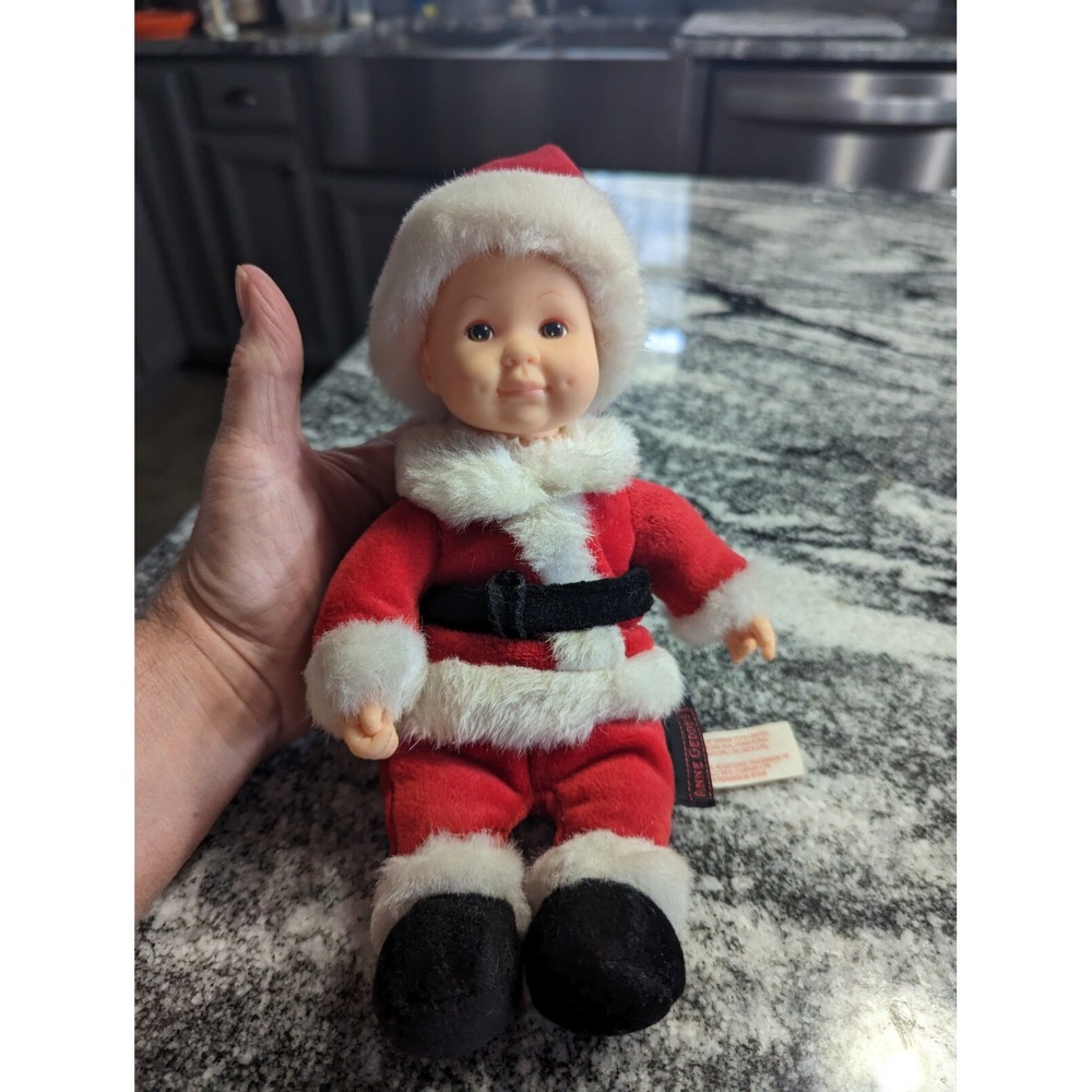 Anne Geddes 9" Doll - 1999  SANTA BABY with Removable Hat CHRISTMAS